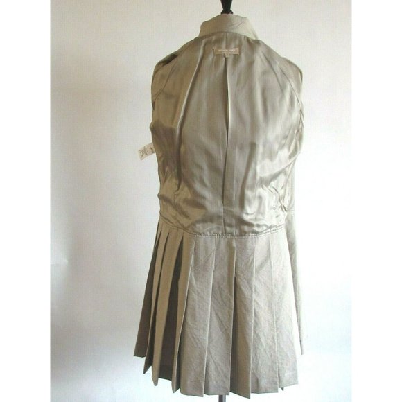 Michael Kors Collection Double Breasted/Pleated Hem Designer Trench Coat 6.R - Picture 8 of 11